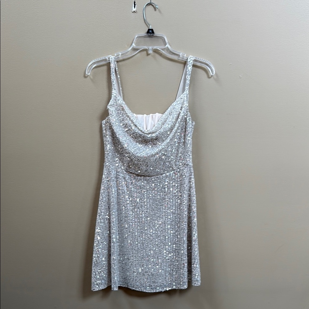 Forever 21 Champagne Color Sequin Mini Cocktail Dress